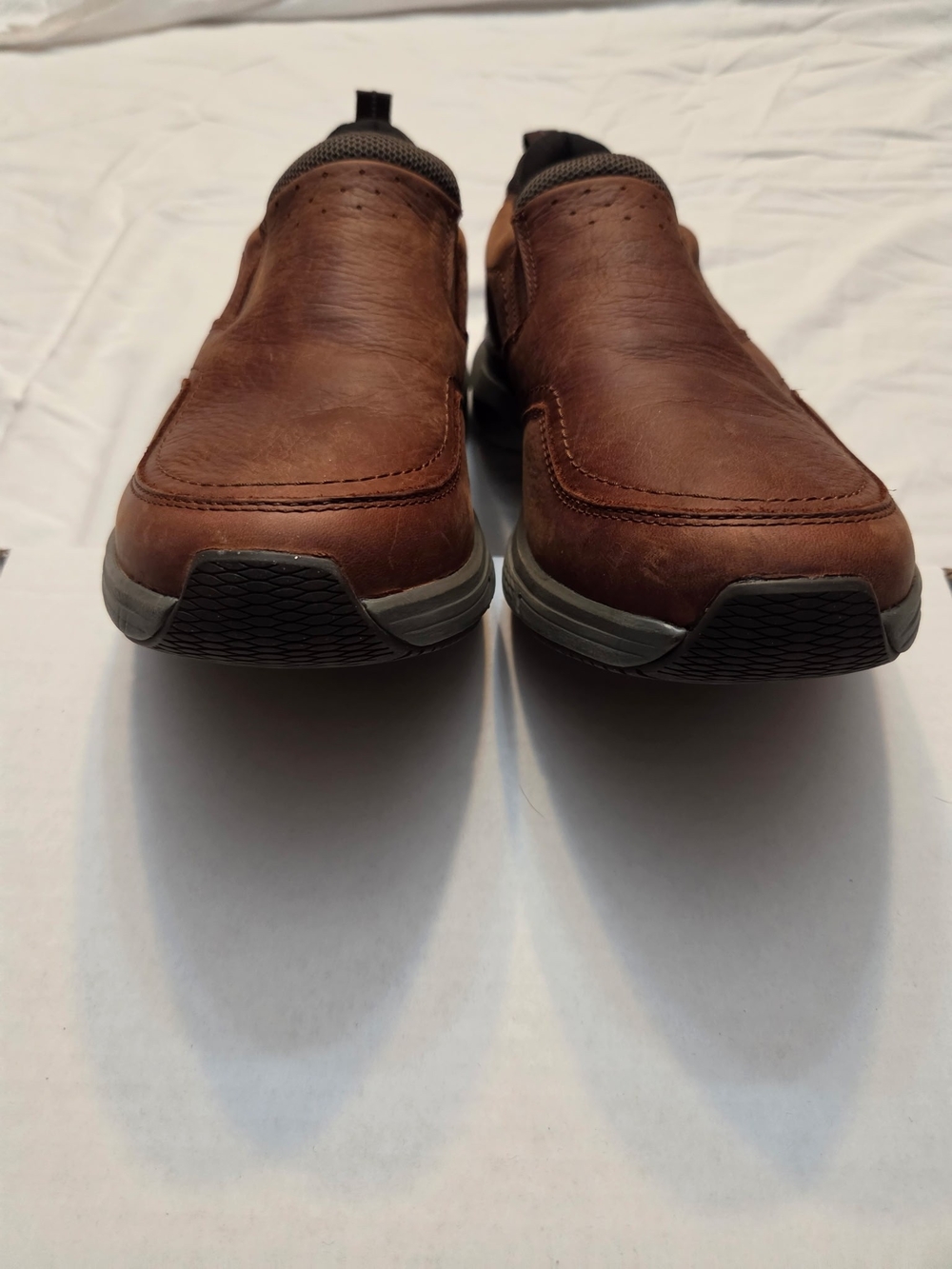 Clarks Brown Leather Slip-On Casual Loafers